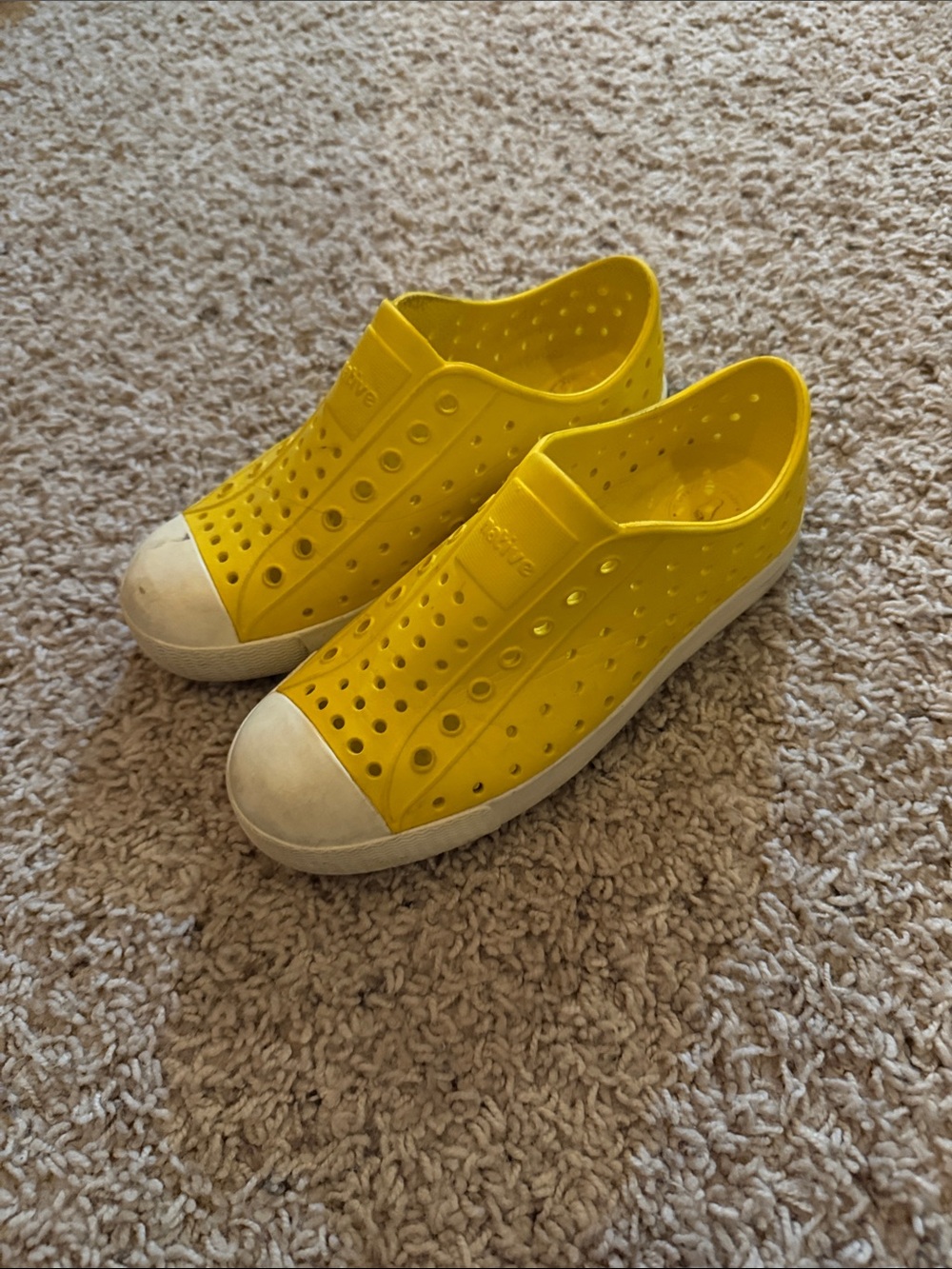 Native Yellow Slip-On Rubber Sneakers